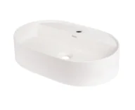 Umywalki - Deante Silia Umywalka nablatowa 55x35 cm alabaster CQSAU6B - miniaturka - grafika 1