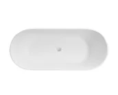 Wanny - Wanna Wolnostojąca Besco Moya Matt Black&White 170 + klik-klak złoty czyszczony od góry - miniaturka - grafika 1