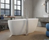 Wanny - Besco WA-160-GZZ GOYA A-LINE GLAM złota wanna wolnostojąca maskownica syfonu z przelewem złota 160 x 73 - miniaturka - grafika 1