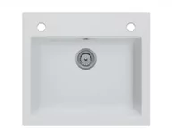 Zlewozmywaki - EOS Zlewozmywak granitowy TORTI biały - miniaturka - grafika 1