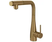 Baterie kuchenne - Deante Eridan Bateria kuchenna wysoka z wyciąganą wylewką brązowa BREC75M - miniaturka - grafika 1