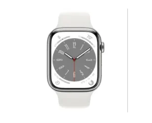 Apple Watch 8 GPS + Cellular 41mm Stalowy MNJ53WB/A Biały - Smartwatch - miniaturka - grafika 4