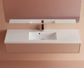 Umywalki - Marmite UM Jody Umywalka meblowa 140x39 cm biała 612138141103 - miniaturka - grafika 1