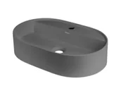 Umywalki - Deante Silia Umywalka nablatowa 55x35 cm antracyt metalik CQSTU6B - miniaturka - grafika 1