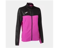 Pozostały sprzęt i akcesoria do ćwiczeń - Bluza damska Joma MONTREAL FULL ZIP SWEATSHIRT fluor pink black - miniaturka - grafika 1