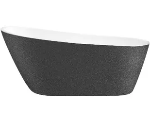Besco WAS-170-MGR MELODY wanna wolnostojąca maskownica syfonu z przelewem grafitowa 170 x 80 - Wanny - miniaturka - grafika 3
