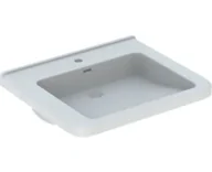 Umywalki - Geberit Selnova Comfort Umywalka wisząca dla niepełnosprawnych 55x52,5 cm z przelewem z otworem na baterię biała 500.785.00.7 - miniaturka - grafika 1