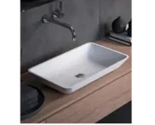 Umywalki - Ronal Karol Shapes Umywalka nablatowa 59,6x35,3 cm biały mat 1XXLV511.SS.501 - miniaturka - grafika 1