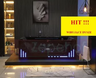 Wirujące dysze Czarna wanna z hydromasażem EB-7066 B prostokątna 180cmx120cmx59cm Wodospad LED x 2+Ambiente z podgrzewaczem+pilot Zepehof - Wanny z hydromasażem Wirujące dysze Czarna wanna z hydromasażem EB-7066 B prostokątna 180cmx120cmx59cm Wodospad LED x 2+Ambiente z podgrzewaczem+pilot Zepehof - Wanny z hydromasażem - miniaturka - grafika 1