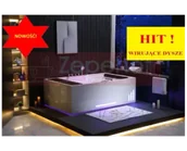 Wanny z hydromasażem - Zepehof Wanna z hydromasażem EB-D628 R prostokątna 184cmx119cmx62cm 2+2 DYSZE OBROTOWE, MASAŻ KARKU, WODOSPAD, PILOT - miniaturka - grafika 1