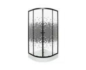 Kabiny prysznicowe - Kabina prysznicowa Kerra Pixel czarna 80 z brodzikiem półokrągła - miniaturka - grafika 1