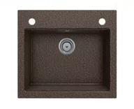 Zlewozmywaki - EOS Zlewozmywak granitowy TORTI brązowy nakrapiany - miniaturka - grafika 1