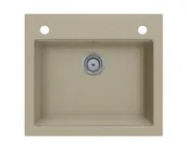 Zlewozmywaki - EOS Zlewozmywak granitowy TORTI beżowy - miniaturka - grafika 1