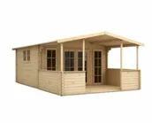 Altany ogrodowe - Taras z zadaszeniem Fikus 424x251x262cm drewniany Megiw - miniaturka - grafika 1