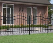 Ogrodzenia - VIDAXL Ogrodzenie z grotami, czarne, 140 cm, malowana proszkowo stal - miniaturka - grafika 1