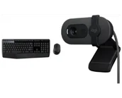 Zestawy myszka + klawiatura - Klawiatura + mysz Logitech MK345 920-006489 + Brio 100 960-001585 - miniaturka - grafika 1
