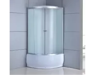 Kabiny prysznicowe - Hydrosan Kabina prysznicowa półokrągła zabudowana 80x80 WSH-301 - miniaturka - grafika 1