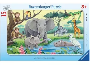 RAVENSBURGER Puzzle 15el Afrykańskie zwierzęta 061365 - Rowerki biegowe - miniaturka - grafika 2