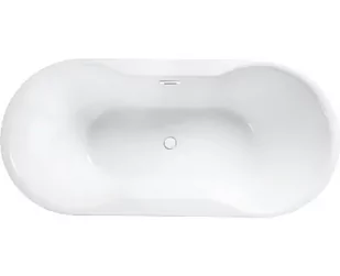 Besco Wanna wolnostojąca Navia 150x80 cm + maskownice syfonu w kolorze białym - Wanny - miniaturka - grafika 8